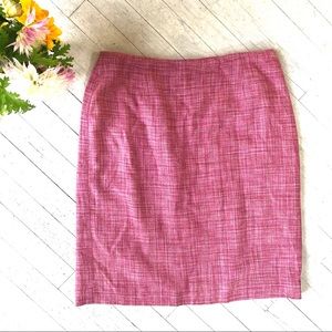 EUC ANN TAYLOR genuine silk pink tweed skirt